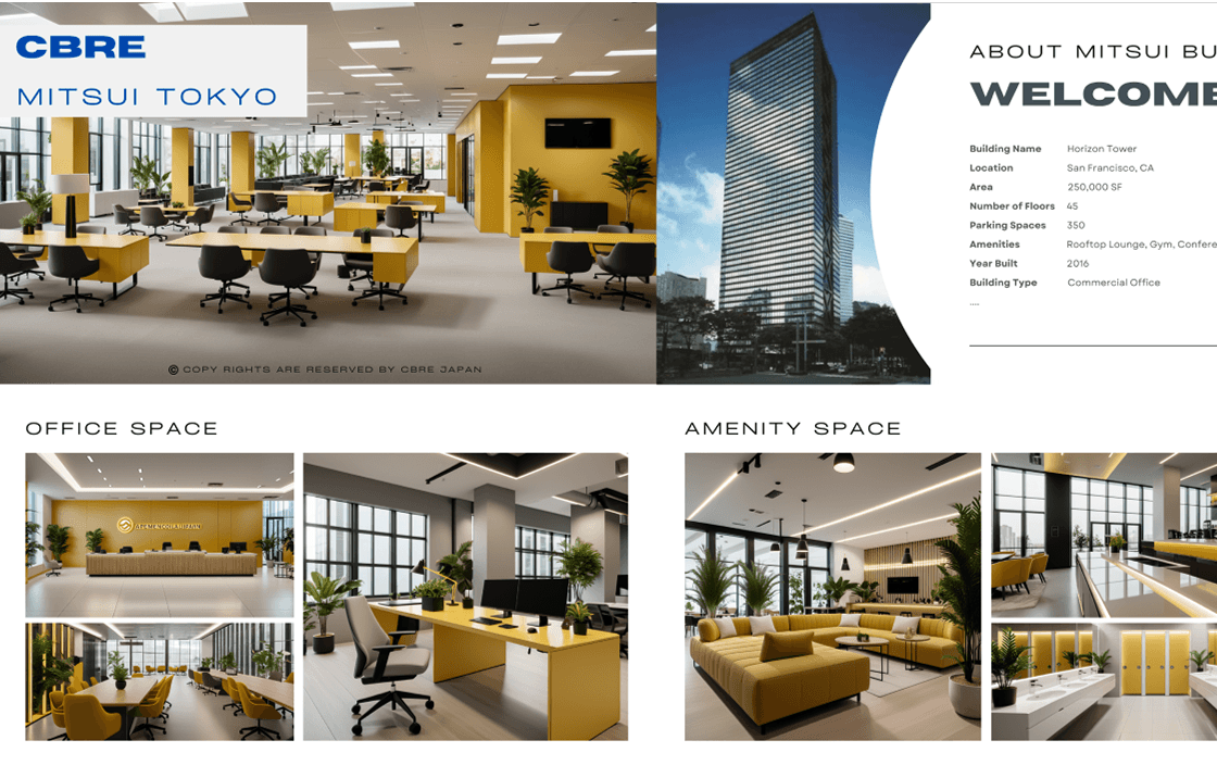 CBRE - USA/Japan Commercial Real Estate Design and Brochure Automation 2