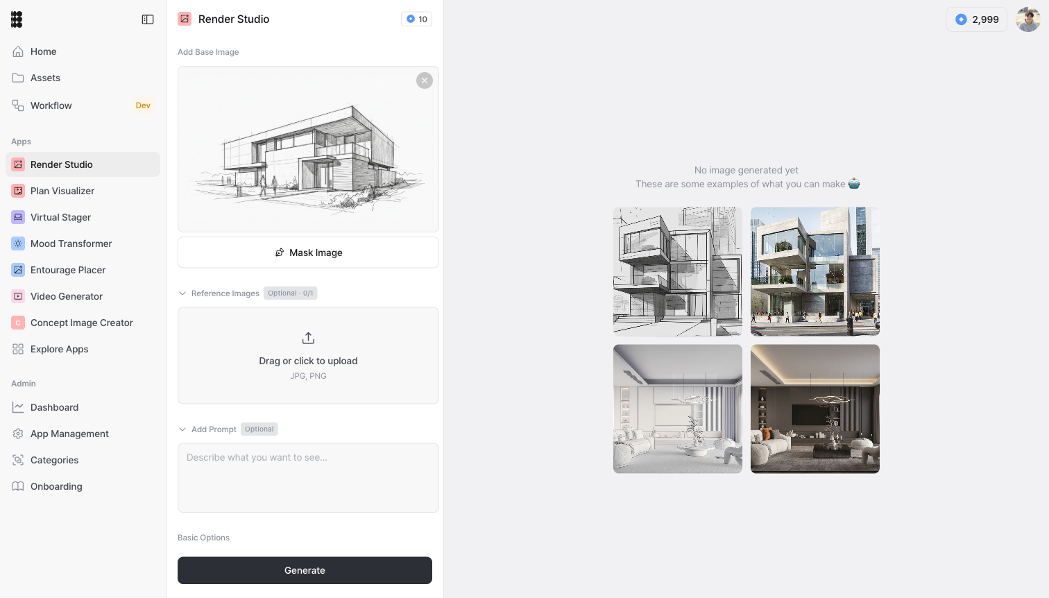 Render Studio UI